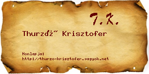 Thurzó Krisztofer névjegykártya