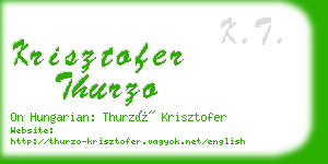 krisztofer thurzo business card